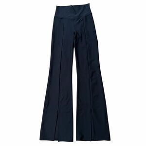 YPB High-Waisted Black Flare Bottom Slit Pants